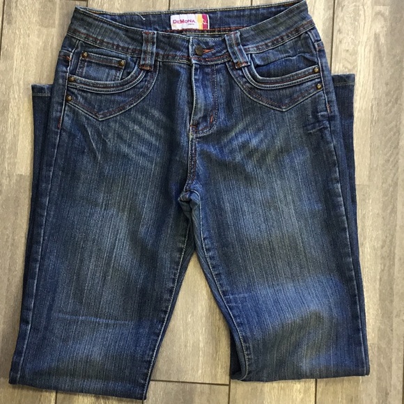 Demona Jeans 7/8 Stretch Bootcut - Picture 2 of 5